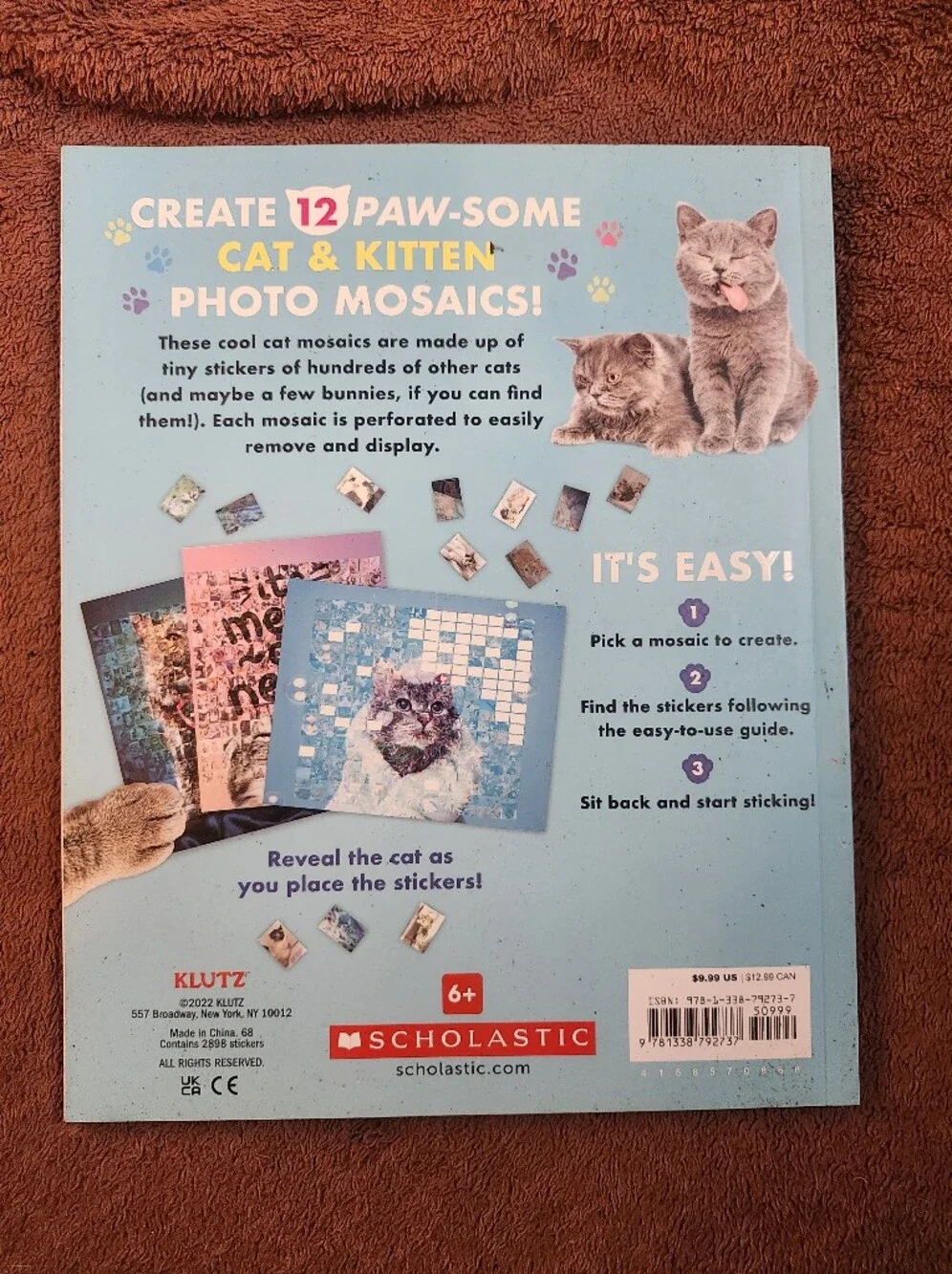 Kaleidoscope Nature & Cat Photo Sticker Mosaics  Sticker Art Kits (2 Books)